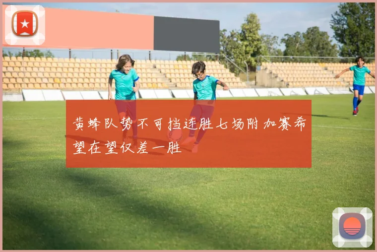 黄蜂队势不可挡连胜七场附加赛希望在望仅差一胜